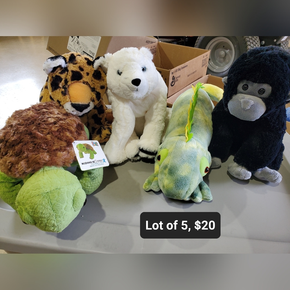 Lot of 5 school book character stuffed animals